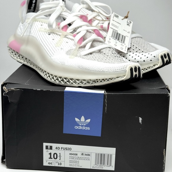 Adidas 4D Fusio Cloud Men’s Size 10.5 White Pink New In Box - Picture 1 of 6